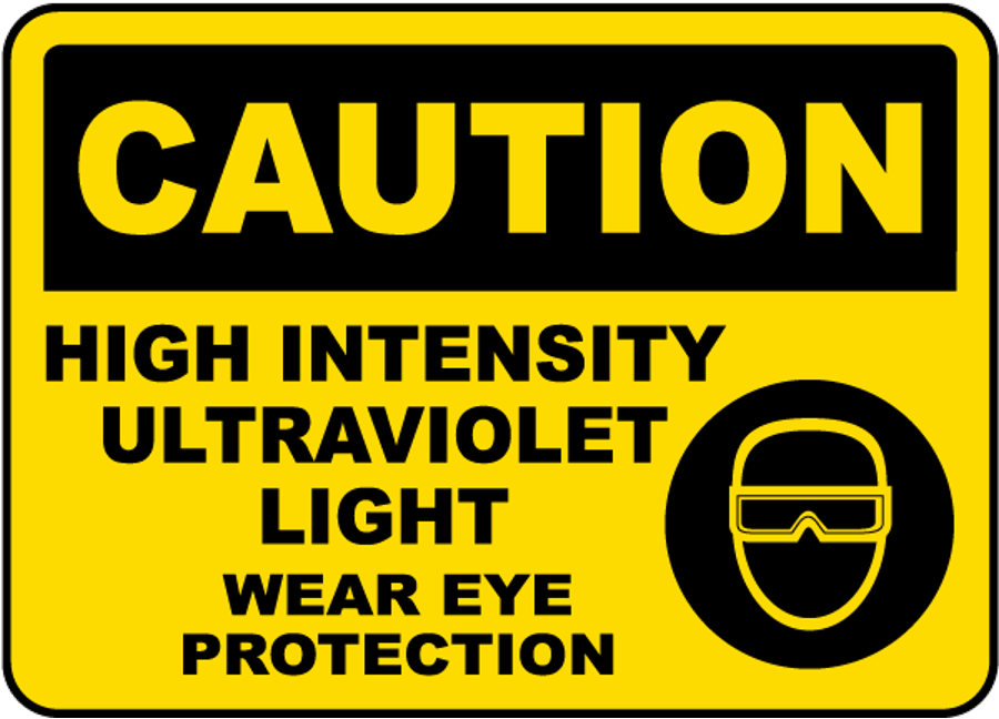 Caution UV Eye Protection Sign